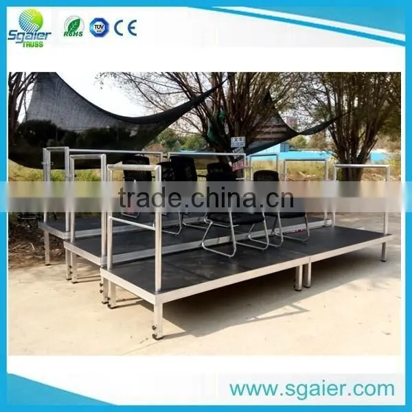 Indoor main portable spectator stand,bleacher stand with guardrail