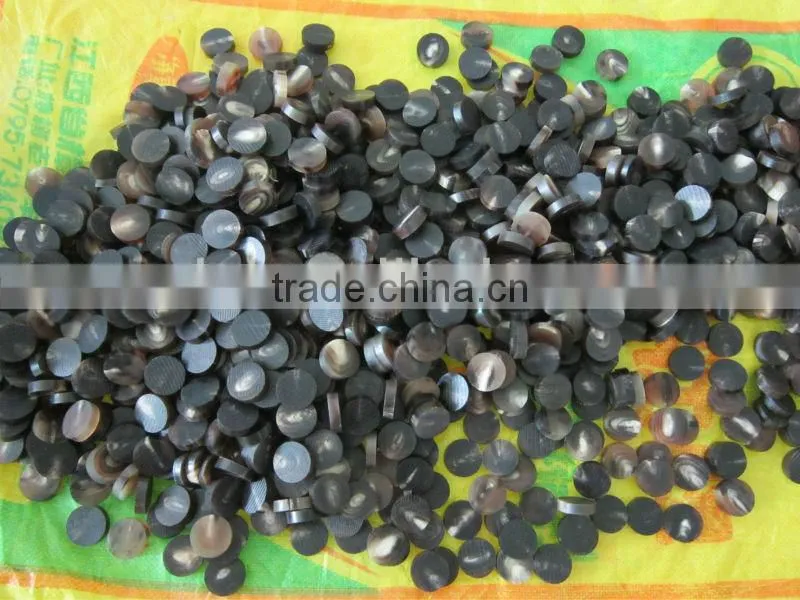 genuine black horn button blanks for garment