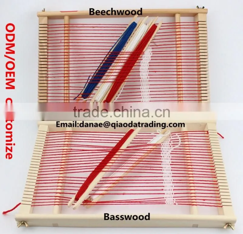 Kids educational Wooden traditional toy DIY weaving loom