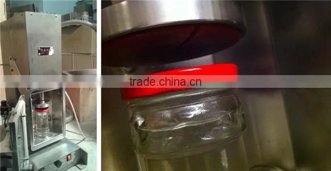 Semi-automatic vacuum glass jar capping sealing machine
