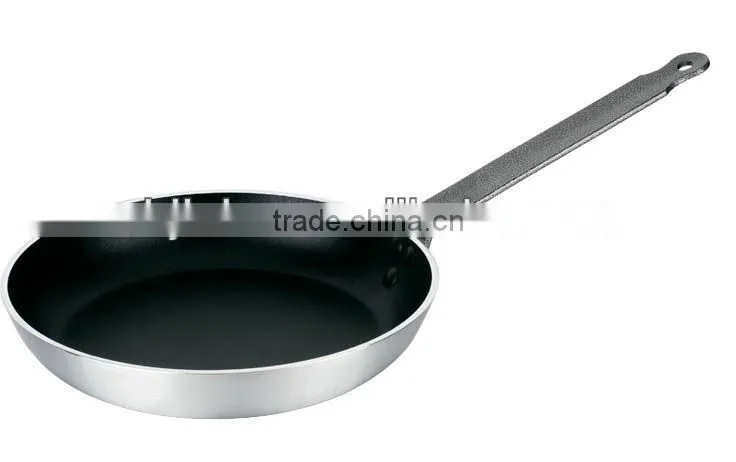Professional Aluminum nonstick Frying Pan cookware with silicon handle Sanded Exterior kitchen cooking
