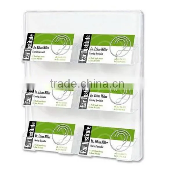 Wire mesh metal business card display rack