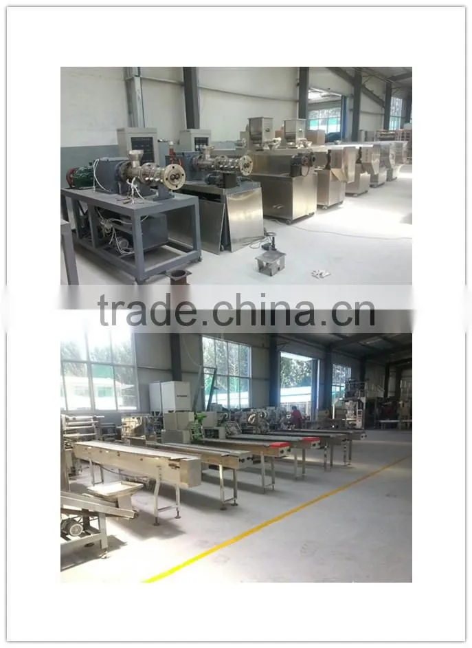 Breakfast cereal puff extruder processing line