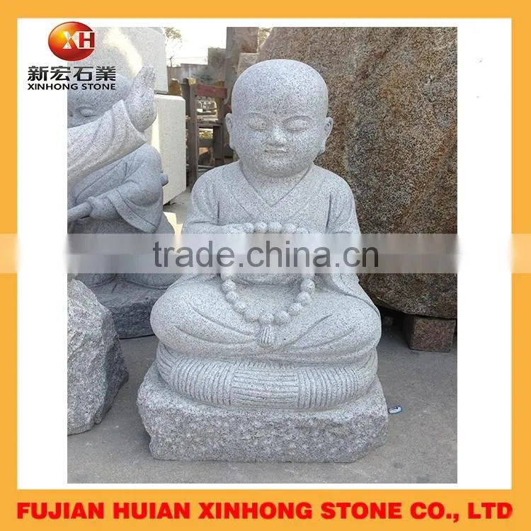Cute Monk prayer beads Statue with taking prayer beads
