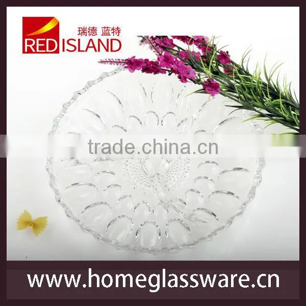 engraving fruit glass plate&dishes