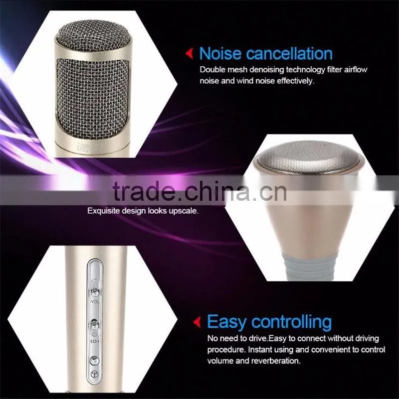 High quality mini portable wireless bluetooth microphone karaoke microphone K068 KTV Portable Karaoke Mini Microphone