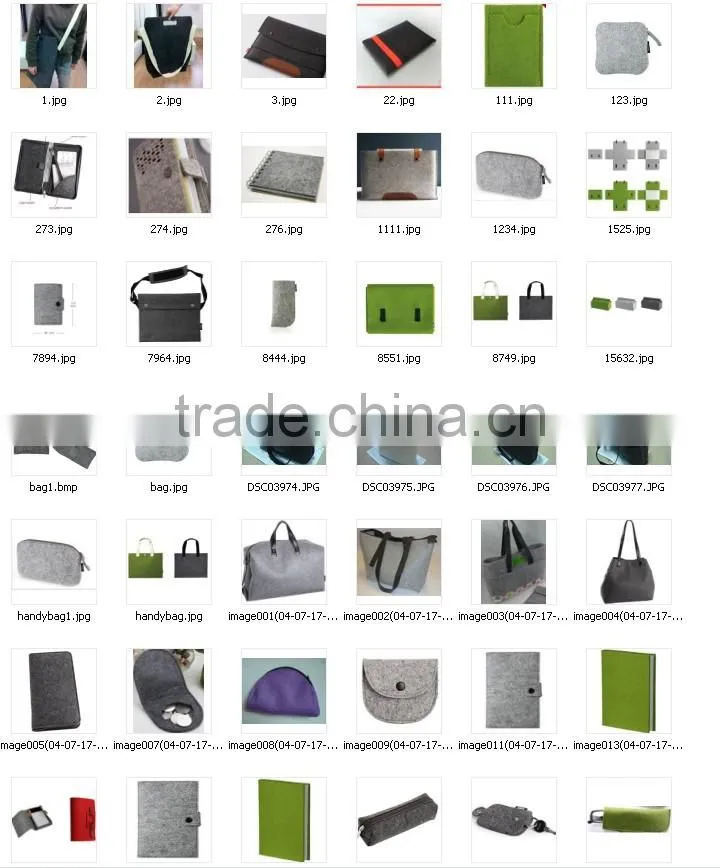 #14090502 new design eco-friendly felt shoulder bag