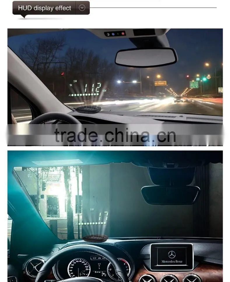 2016 Hot Sale Universal GPS HUD A1 Head Up Display Car OBD2 Speedometer KMH MPH Overspeed Alarm For All Cars