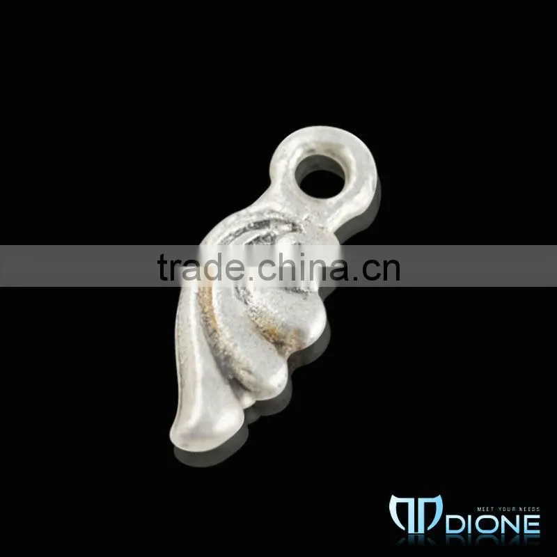 Antique silver angel wings metal charms wholesale metal charms