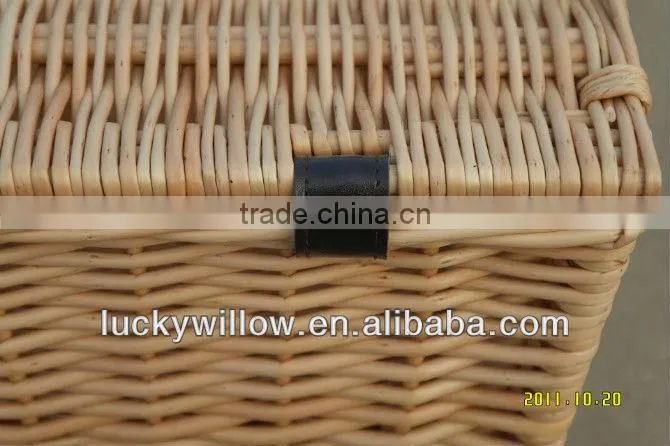 wholesale large wicker storage basket with lids and handle