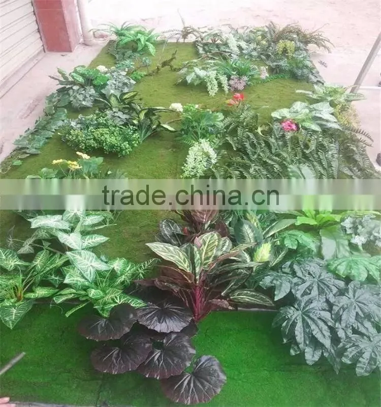 2017 hot sale artificial ornamental plants for wall decoration cheap artificial plant wall
