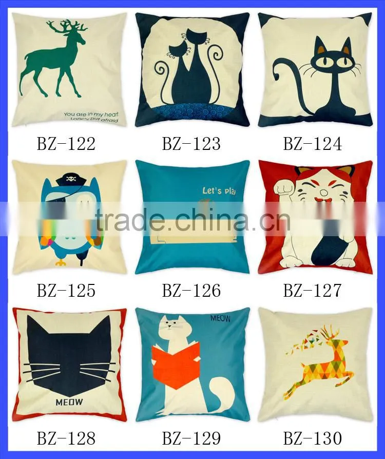 Decorative Pillowcase Cotton Linen Home Cushion Cover Throw Sofa Bed Car Pillows