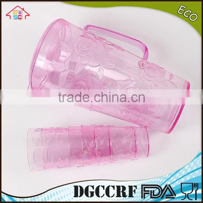 NBRSC set of 5 pcs Plastic PS Cold water jug water kettle Hollow drinking bottle PP pot double layer watering can