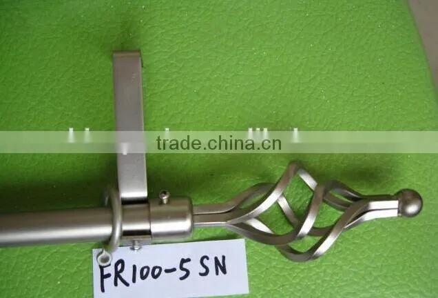 satin nickle metal curtain rod with popular finals with best quality