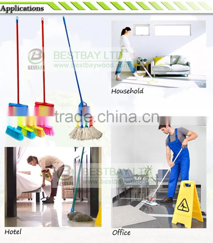 120X2.2cm pvc coated broom wooden handle/pvc coated broom wooden stick/pvc coated broomstick wood