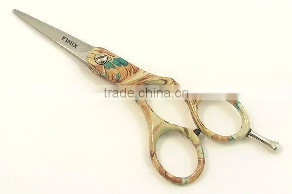 Zinc-Alloy Handled Customized Engraved Pattern Tattoo of Hair Scissors