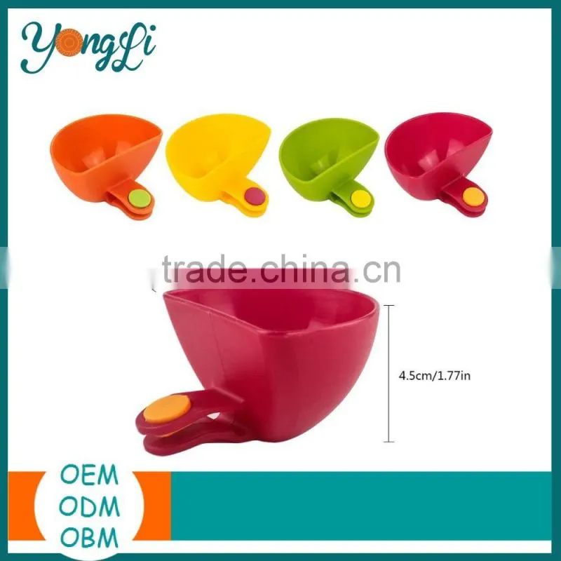 Clip-on Dip Holders Tomato Sauce Salt Vinegar Sugar Flavor Spices Plate Bowl Container Dish