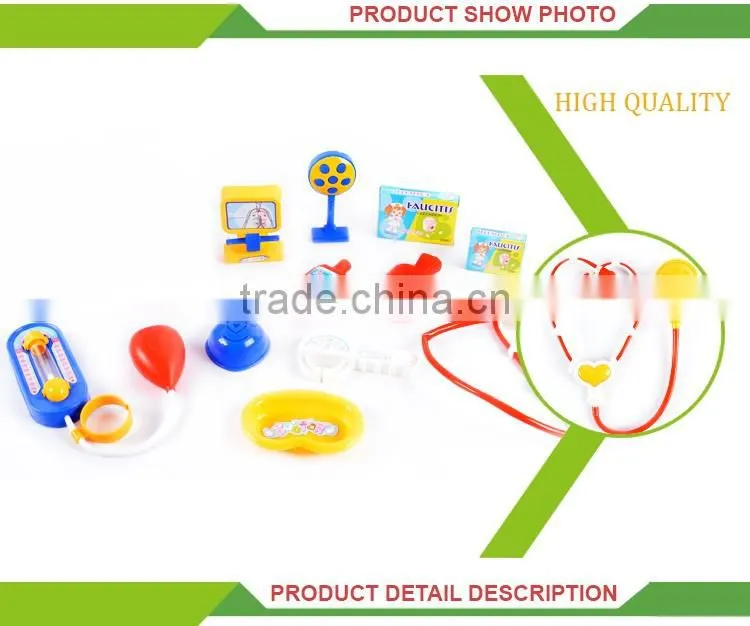 Hot sell pretend play plastic realistic toy medical kids doctor bag