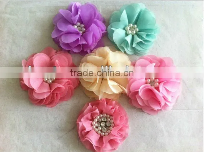 CF0478 Fashion wholesale boutique black grosgrain lace baby hair bows