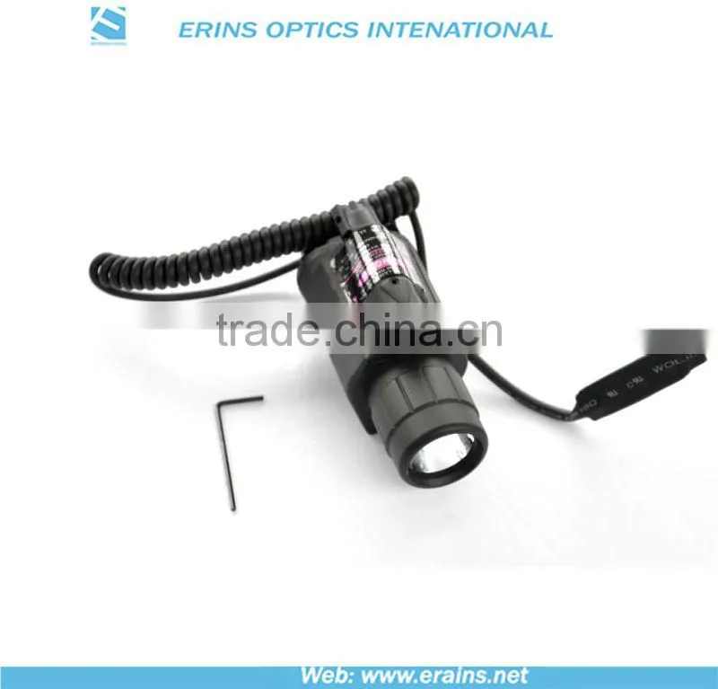 Lightweighted Plastic housing green laser sight and 200 lumens CREE Q5 LED flashlight combo