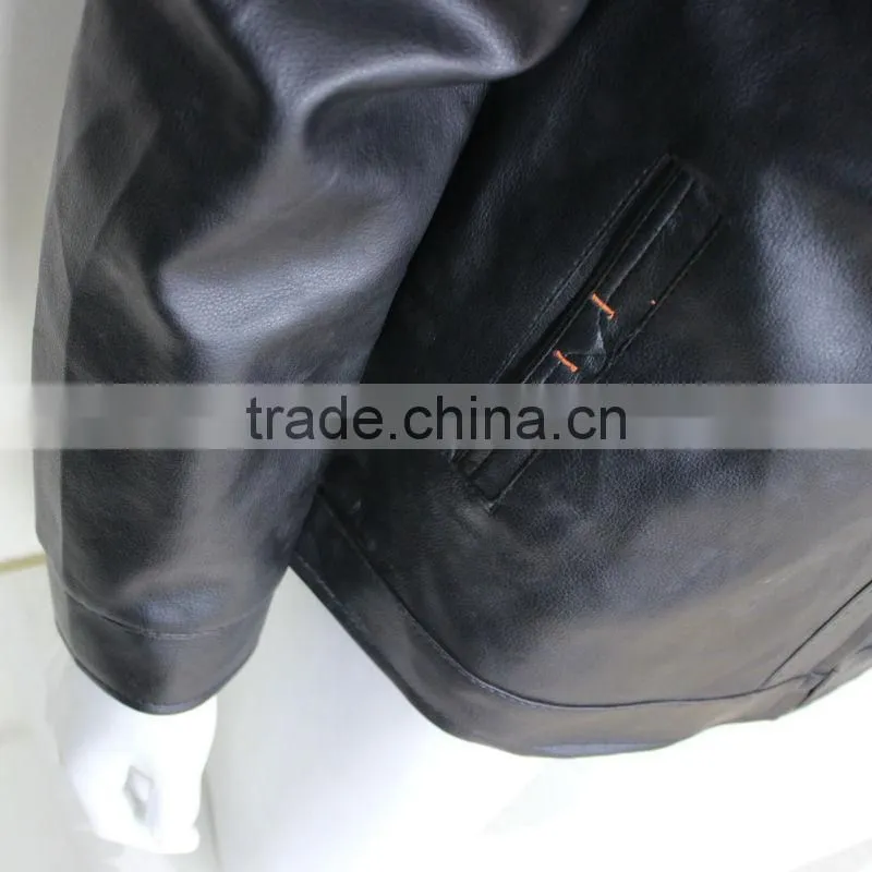 2014 Fashion Pu Leather Jacket For Men