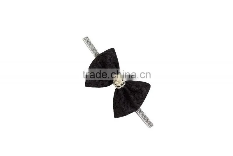 Wholesale 2016 New Fashion Baby Girls Lace Bow Headband baby hair band