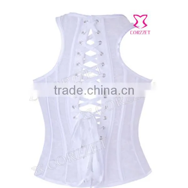 Women Lace Fabric White Strap Bridal Corset Made In China