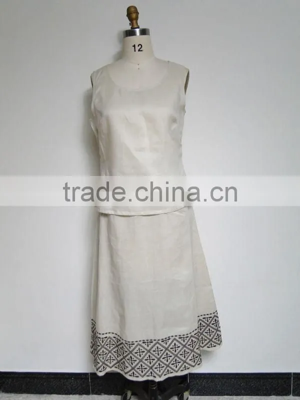 Indian women embroidery 3 pcs skirt suit
