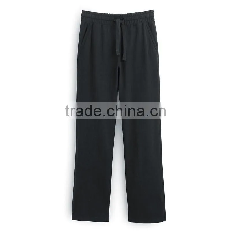 2015 OEM wholesale mens solid color sports gym trousers with side & back pockets
