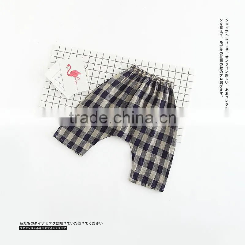 Cotton Mix Linen Fabric Harem Pants Wholesale Boutique Children Clothing Trouser