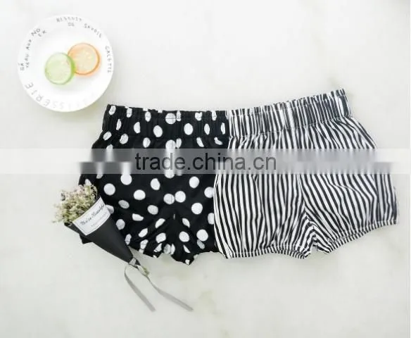 Wholesale Children's Boutique Clothing Stripes Polka Dots Pattern Baby Shorts