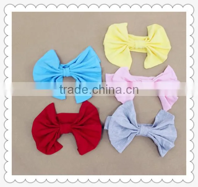 Queengirls Baby Elastic Cotton Headbands with Big Bows