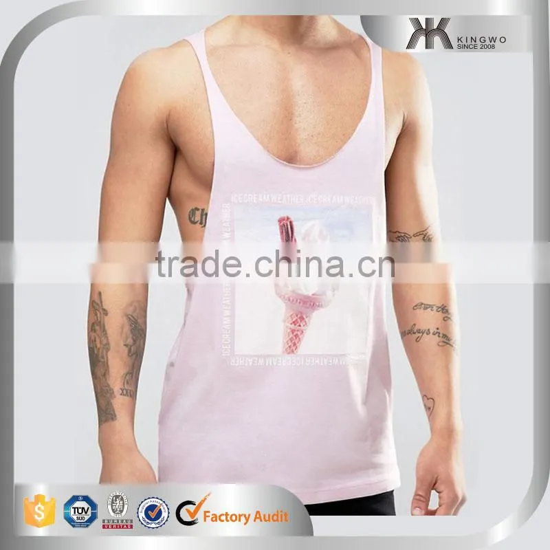 Custom mens overall sublimation 100% polyester stringer fitness gym singlets
