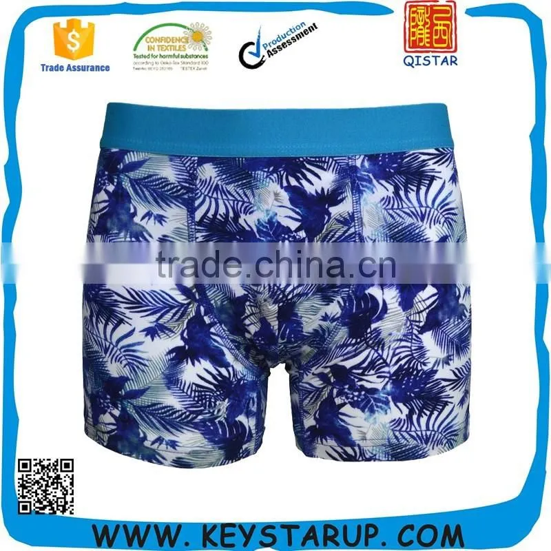 Solid White Color Men Boxer Brief Custom Logos