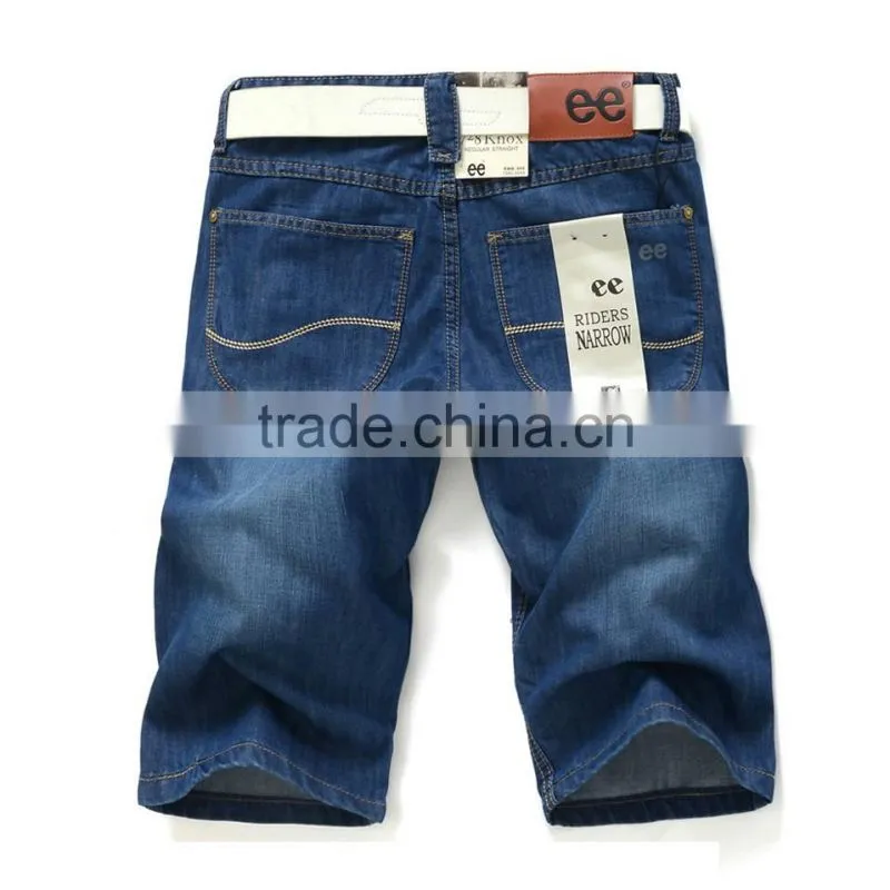 2016 Hot Style Men Short Denim Jjeans Blue Shorts Half Pants