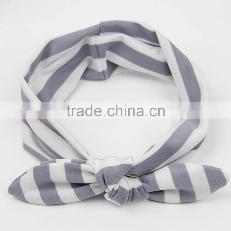 2015 Newest Cotton Baby Knot Headband,Stripe cotton headbands