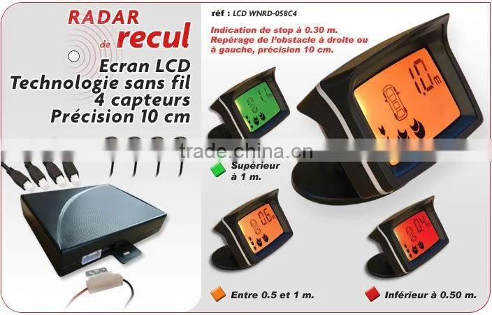 parking sensor with LCD display for car