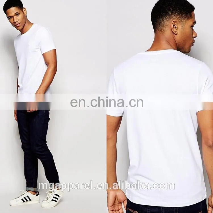 High Quality Blank T-shirt Round Neck Plain White T shirt for Men
