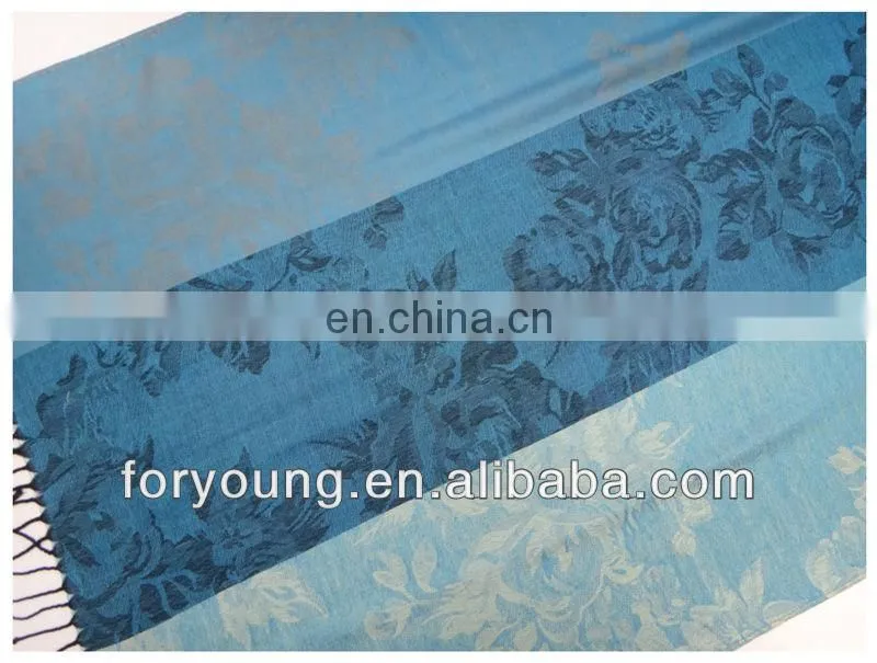 flower jacquard scarf