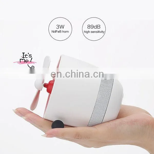 New portable 2 in 1 bluetooth speaker with mini fan,wireless bluetooth speaker for Android and IOS