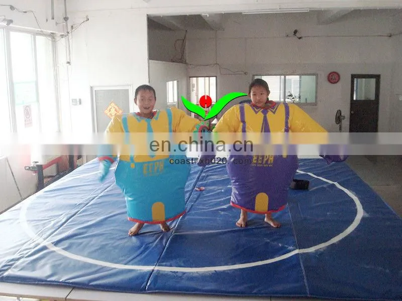 Hot sale commercial grade PVC Tarpaulin brand kids sumo wrestling suits for sale