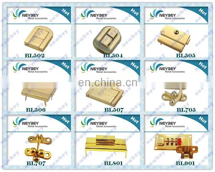 Jewelry case hardware handles and locks BD201 and BL505