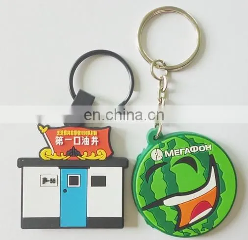 lovely custom shaped soft PVC heart shaped key chain