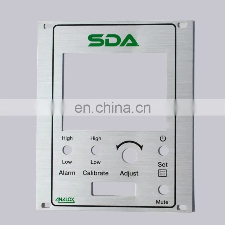 Professional OEM Label Factory Cheap Button Decorative Brushed Aluminum Equipment Nameplate With Self Adhesive