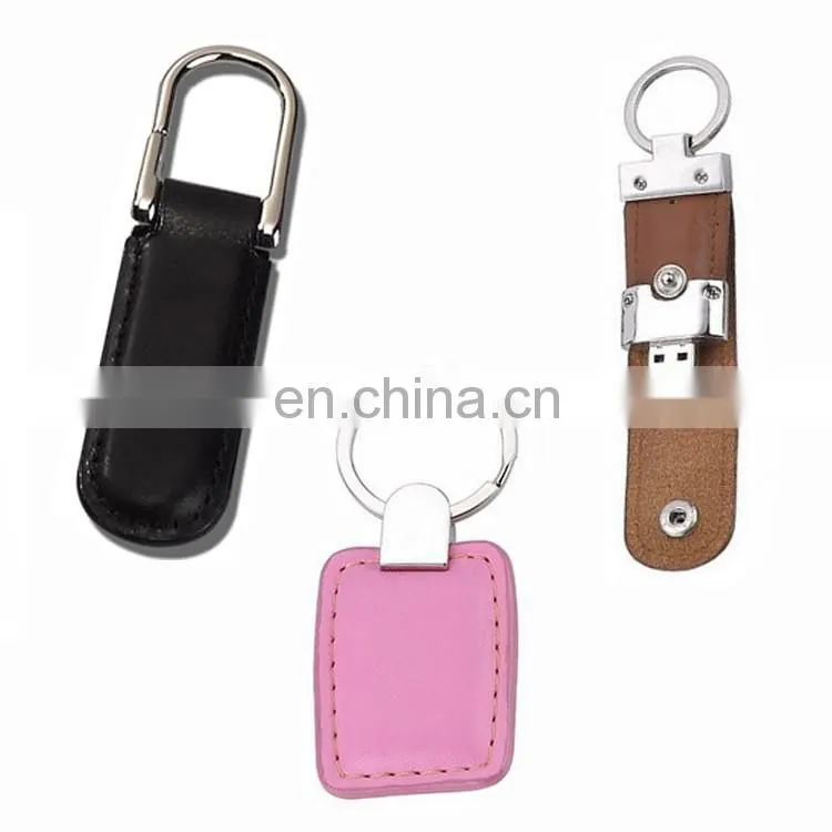High quality leather and metal keychain custom logo