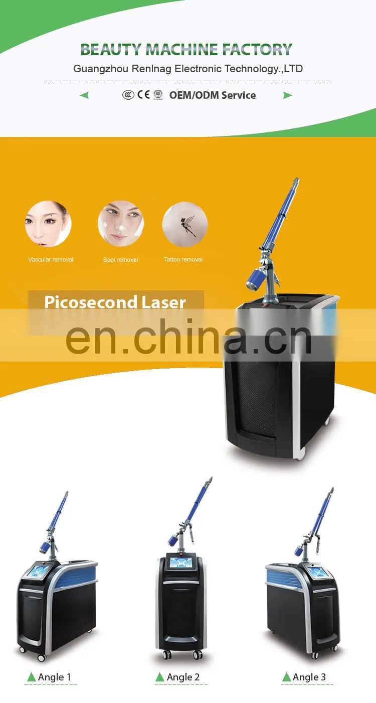 Korea Imported Nd Yag Laser Arm Pigment Tattoo Removal Picosecond Machine 755nm Pico Laser Price