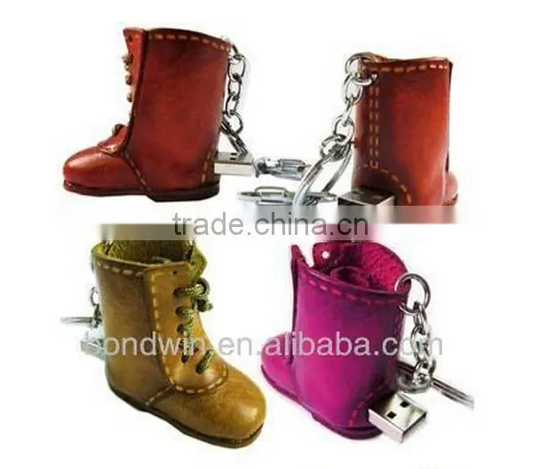 shoes leather 16MB-32GB usb flash drive/usb flash memory