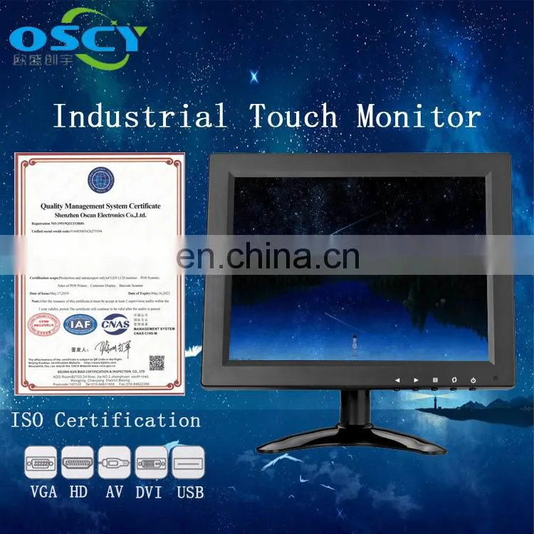 In stock 9.7 inch metal housing 1024x768 embedded TFT rackmount lcd monitor