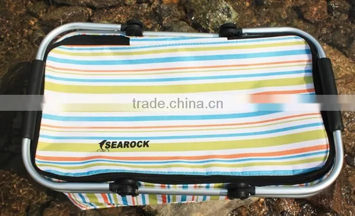 collapsible picnic basket folding picnic basket with aluminium frame