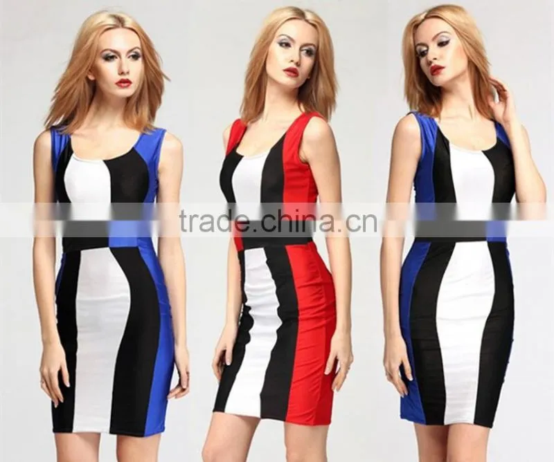 New Fashion Ladies Dress Sleeveless Casual Dress Ladies Evening Dress